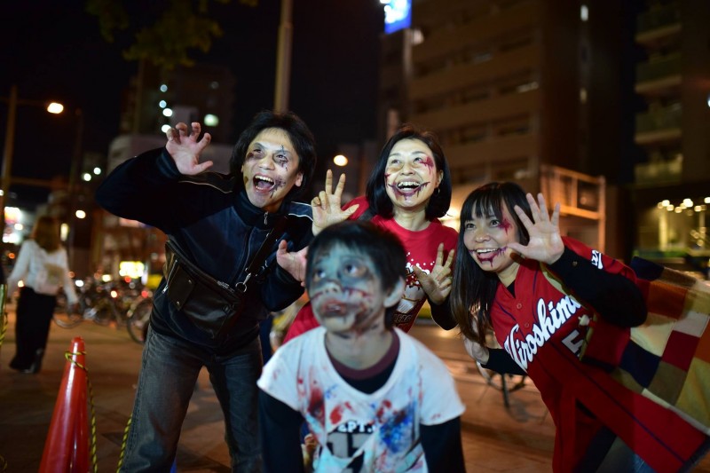 広島フェイスペイント組合-横川ゾンビナイト2-1-0425